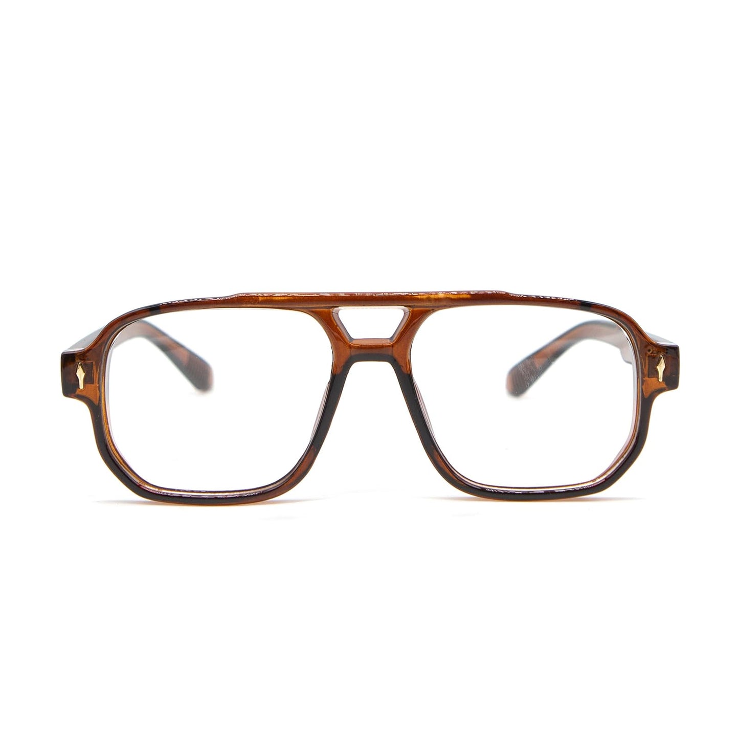 Ljczka Pilot Blue Light Blocking Glasses Women Men 70S Retro Square Frame Oversized Computer Eyeglasses Anti Glare Clear Lens (B