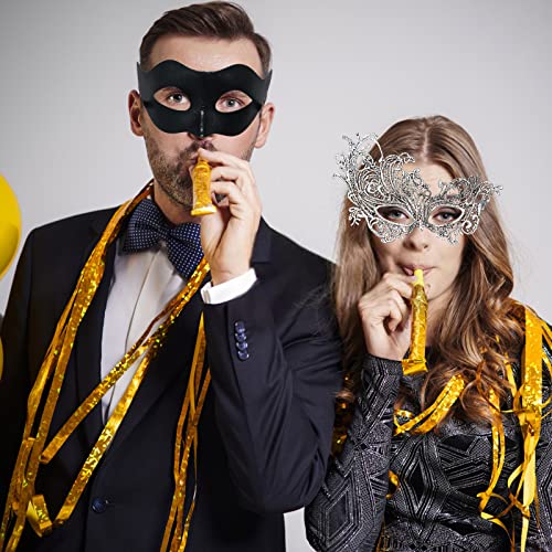 IncreDecor Couple Masquerade Lace Mask Set, Fit for Women and Men Venetian Halloween Masks, Specially for Costume, Mardi Gras