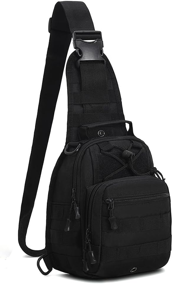 Viriber Tactical Backpack, Waterproof Military Cross-body Molle Sling Shoulder Backpack Chest Bag for Outdoor Every Day Ca...
