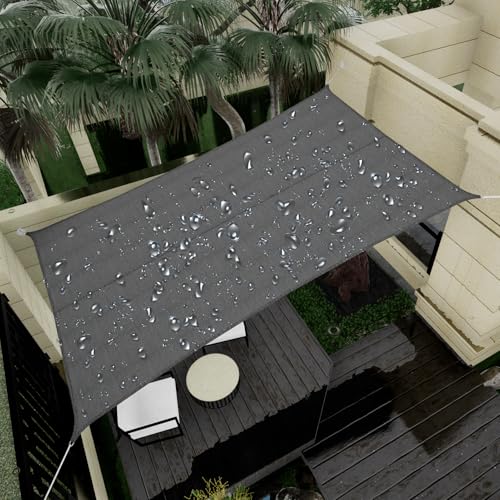 Vexoria Waterproof Sun Shade Sail, 12' x 16' 95% UV Block Sun Shade Canopy Rectangle Outdoor Shade Cover, Awning Shelter f...