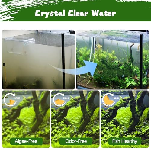 Aquarium Filter Floss 12 * 144 Inches, Cut to Fit Fish Tank Filter, Dual Density Aquarium Filter Pad, Pond Filter Media Ro...