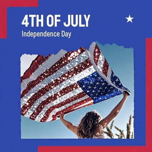 Red White and Blue Body Glitter,Patriotic Pride Hair Glitter for Kids,4th of July Accessories Outfits for Women Face Glitt...