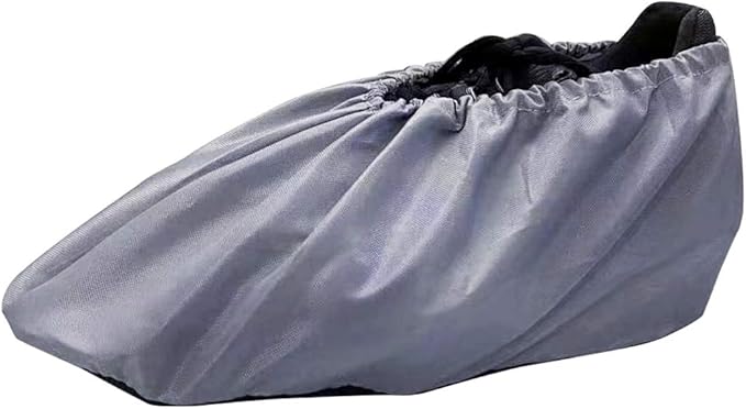 Jron 5 Pairs Premium Reusable Washable Shoe Cover Boot Covers for Contractors (5 Pairs | 9.5-11 For Shoes/US 8.5-10.5 For Boots, Grey)
