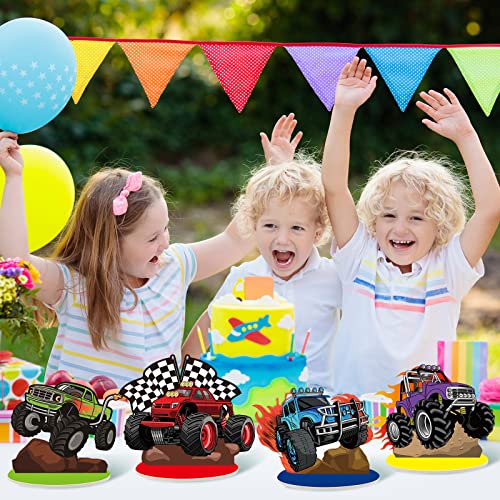 Namalu 16 Pcs Truck Table Decorations Centerpiece for Birthday Party Tables Decorations Blaze Wheels Table Ornaments for B...