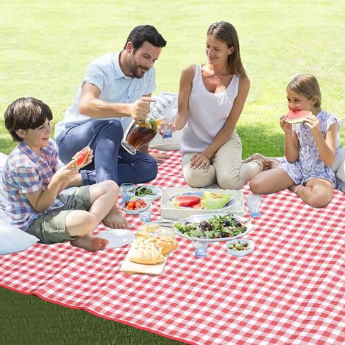 Picnic Blanket Outdoor Extra Large Picnic Mat 80"X60" Camping Blanket Beach Blanket Foldable Waterproof Sand Mat Hiking Tr...