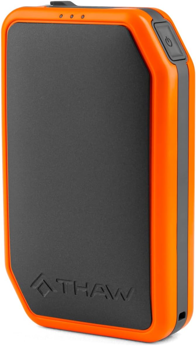 THAW Rechargeable Hand Warmer | 3-in-1 Hand Warmer, Power Bank and Light, 3 Heat Modes, 7 Hours, Double-Sided Heating, Includes Charging Cable