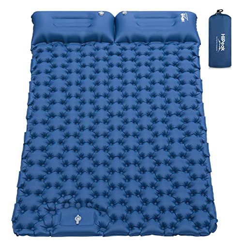 HiiPeak Double Sleeping Pad - Self Inflating 3" Extra-Thick for 2 Person with Pillow Built-in Foot Pump Inflatable Sleepin...