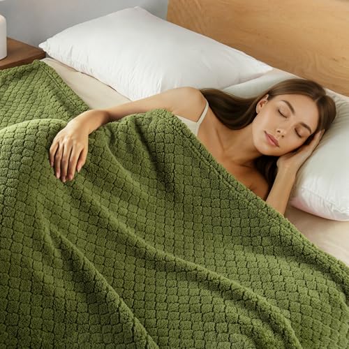 Exclusivo Mezcla Fleece Throw Blanket for Couch, Soft Warm Throw Blanket for Fall Winter, Cozy and Lightweight Decorative ...