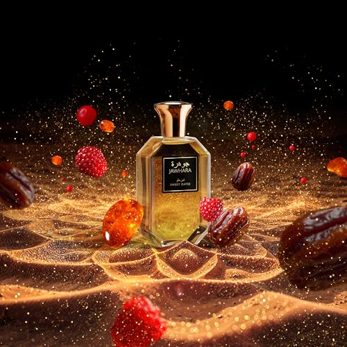 Jawhara Sweet Dates | Ambery Fruity Eau de Parfum 3.3 fl oz | Notes of Raspberry, Medjool Dates, and Rich Amber | Long Lasting | Everyday Wear | Travel Size