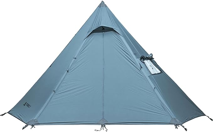 POMOLY Tipi Tent Camping Hot Tent, Hussar 20 Ultralight Solo Teepee with Stove Jack for 1P Hiking, Backpacking