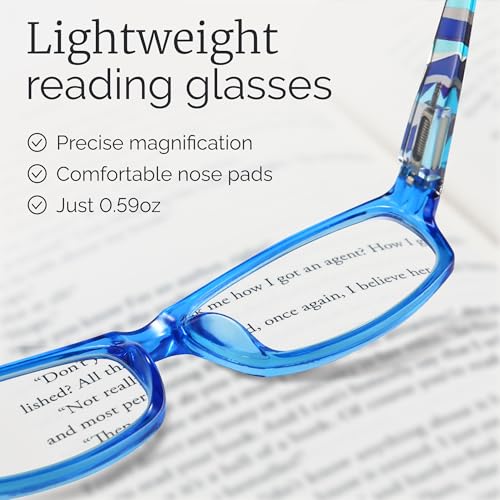 Gaoye Reading Glasses for Women, 6 pack Fashion Readers for Women Spring Hinge Eye Glasses, Blue Light Reading Glasses