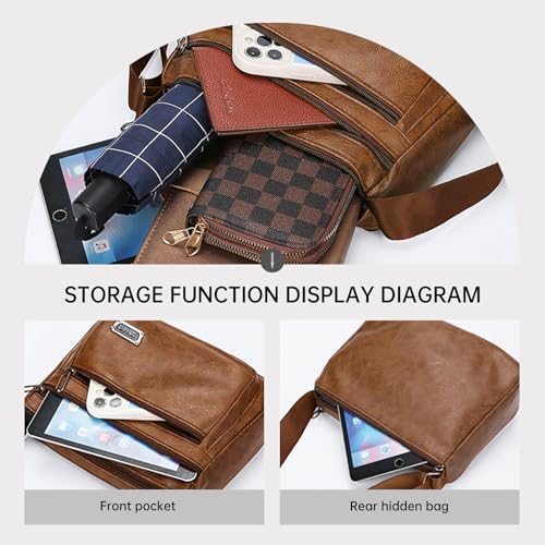 Portable Crossbody Sling Bag for Men Women, Classic Shoulder Backpack Chest Daypack Satchel for Hiking Travel