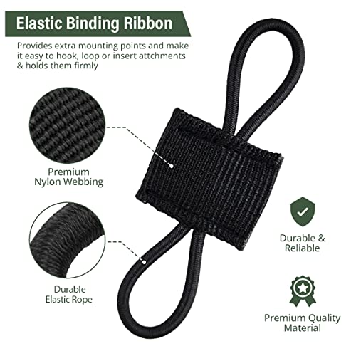 GearHill Molle Attachments, Tactical Backpack Accessories, Molle Webbing Binding Ribbon Multipurpose Tactical Bag Molle Ac...