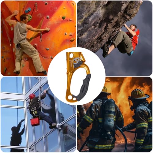 Hand Ascender, Rock Climbing Tree Arborist Rappelling Gear Equipment Rope Ascender Rope Clamp for 10~13MM Rope