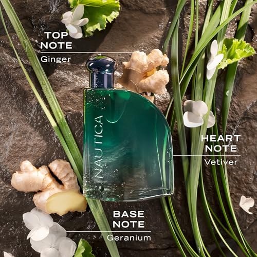 Nautica Color Green Giftset 1.7 fl oz EDT + 6 oz Deodorizing Body, Woody Fougere, Notes of Ginger, Geranium and Vetiver, Men's Duo Pack, Long Lasting, Everyday Fragrance