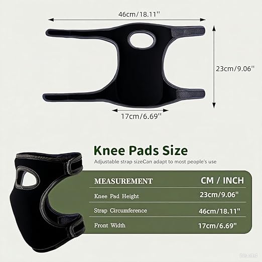 Knee Pads for Gardening - 1.5+1.5cm Dual-Layer Gel-Foam, Non-Slip, Waterproof & Breathable for Joint Support | Heavy Duty Kneeling Pads for Weeding, Floor Scrubbing, Tile Work (Black)