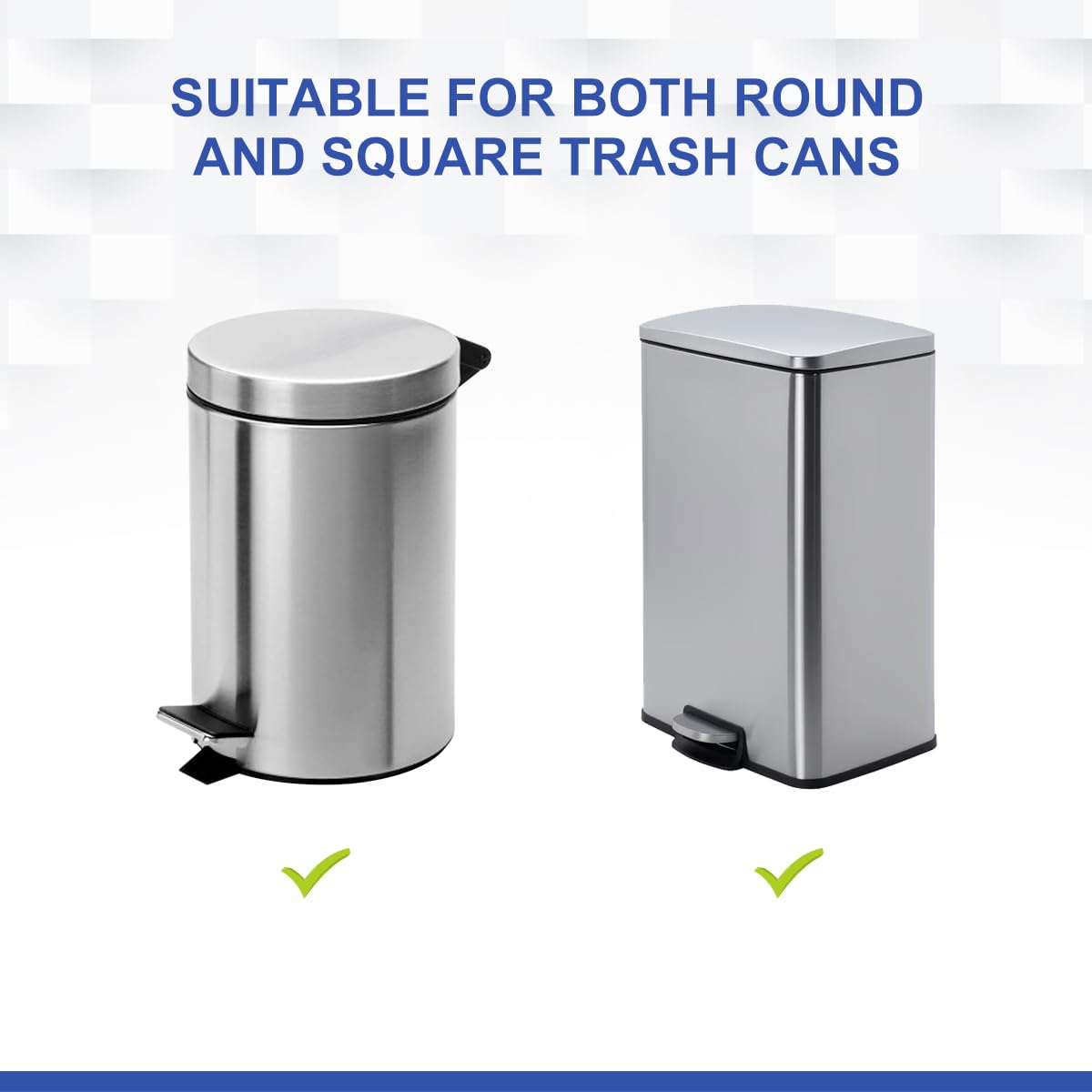LANMU Trash Can Wall Protector and Stop Moving Backward, 4 Pcs Silicon Trash Can Bumper, Wall Spacer Garbage Bin for Round & Square Waste Baskets, No Drill Kitchen & Office Floor and Wall Guard