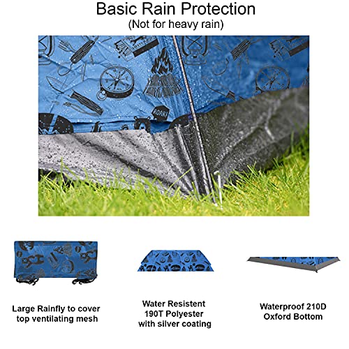 KidzAdventure 2 in 1 Kids Tent for Camping/Kids Play Tent| Backpacking Tent for Kids |Easy Set Up Camping Tent