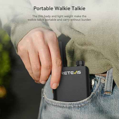 Retevis B3B Walkie Talkies Rechargeable, 1620mAh, Lightweight 2 Way Radio Long Range, Type C, Ultra Thin, VOX, Handheld Two Way Radios for Retail, Hotel, Church (10 Pack)