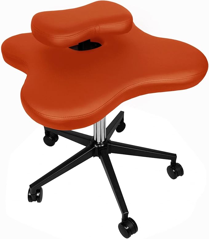 Hans Meditation Chair,Cross Legged Kneeling Chair for Ergonomic Posture Corrective Seat (Orange) (211)