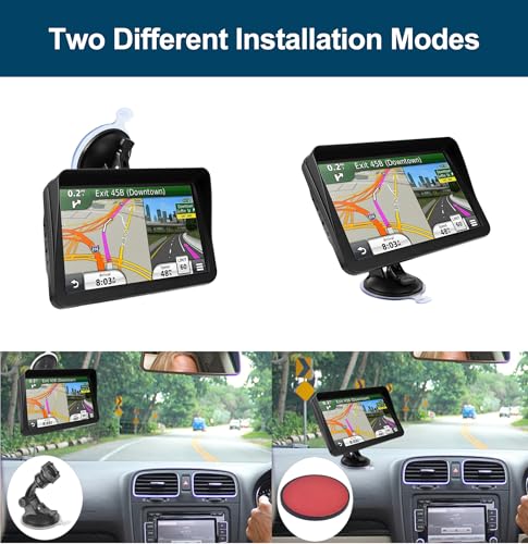 GPS Navigator for Car, Latest 2025 Map 9-inch HD Display 16GB 256MB Satellite Navigation with Sun Visor,Smart Real Voice G...