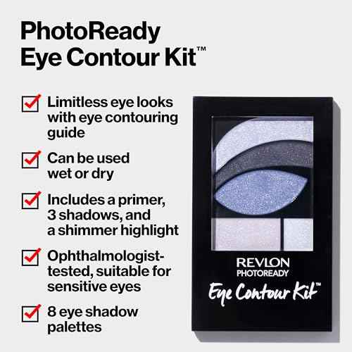 Revlon Eyeshadow Paette, PhotoReady Eye Makeup, Creamy Pigmented in Blendable Matte & Shimmer Finishes 505 Impressionist, 0.01 Oz