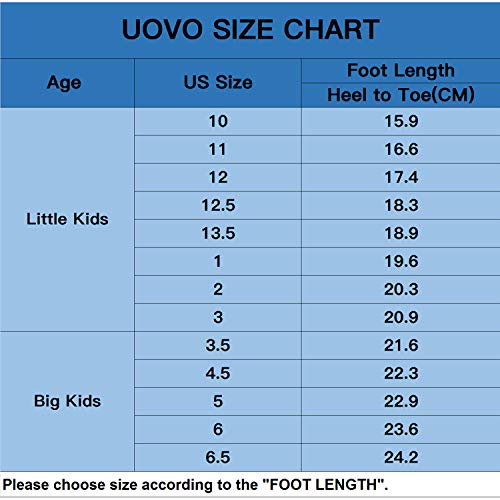 UOVO Boys Shoes Boys Tennis Running Sneakers Waterproof Hiking Shoes Kids Outdoor Fashion Sneakers Slip Resistant (Big/Lit...