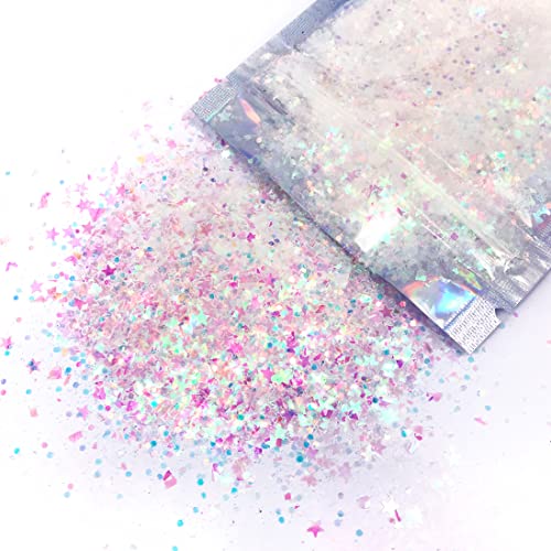 Iridescent Face & Body Glitter - Chunky Glitter - Uses Include: Holidays, Cheerleading, Festival, Rave, Hair, Makeup, Fac...