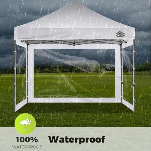 Instant Canopy Sidewalls for 10x10 Pop Up Canopy Tent, 300D Waterproof Material for Outdoor Events, Vendor Booths, and Pri...