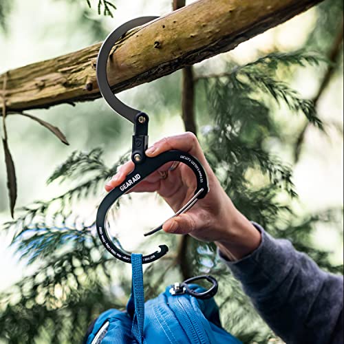 GEAR AID HEROCLIP (Large) Carabiner Gear Clip and Hook for Hanging Heavy Duty Items, Camping Backpacks, Suitcases, Kayaks,...