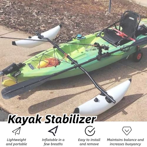 Inflatable Kayak Stabilizer, Kayak Outrigger Kit, PVC Canoe Accessories for Kayak Outrigger, Inflatable Boat for Kayak Out...