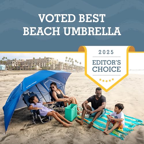 Sport-Brella Super-Brella SPF 50+ Sun and Rain Canopy Umbrella for Camping