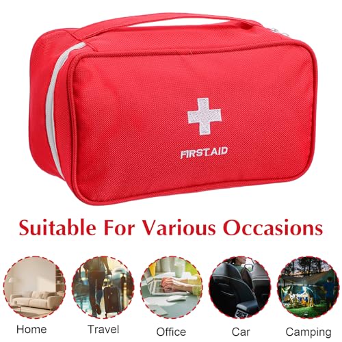 8 Pack Empty First Aid Bag, Emergency Bag Empty, First Aid Case, Portable Medical Storage Pouch for Camping Hiking Travel ...