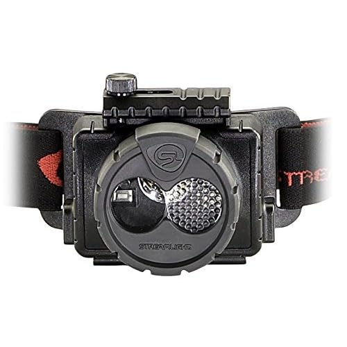 Streamlight 61601 Double Clutch USB 125-Lumen Multi-Fuel LED Headlamp with Elastic Head Strap, Rubber Hard Hat Strap, and USB Cable, Black