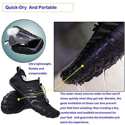 Water Shoes Mens Women Barefoot Shoes Quick Dry Aqua Outdoor Sports for Swim Pool Beach Surf Walk Water Yoga River Lake Hi...