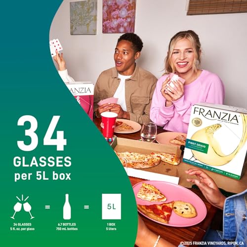Franzia Pinot Grigio, White Wine, 5 Liters