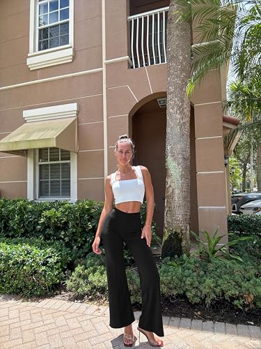 OQQ Women Wide Leg Pants High Waist Casual Pants Fall Clothes Outfits