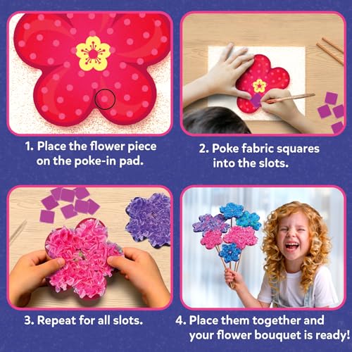 Skillmatics Poke-in Art - Flower Bouquet, Mess-Free Creative Activity, DIY Wood Craft Kits, Gifts for Girls & Boys Ages 4,...
