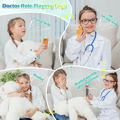 Sundaymot Doctor Kit for Kids, 34 Pcs Pretend Playset for Toddlers, Doctor kit for Toddlers 3-5, with Medical Bag, Stethos...