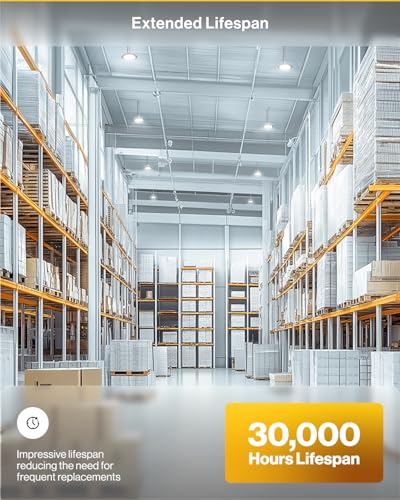 Sunco 10 Pack UFO LED High Bay Light, 150W, 19500 Lumens, 6000k Ultra Bright Commercial Shop Lights for Warehouse, Factor...