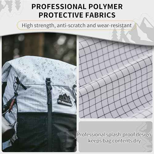 Naturehike Hiking Backpack, 30+5L Travel Backpack with Macromolecule Fabric, Hiking Daypack with AIR Backpack System for Women Men