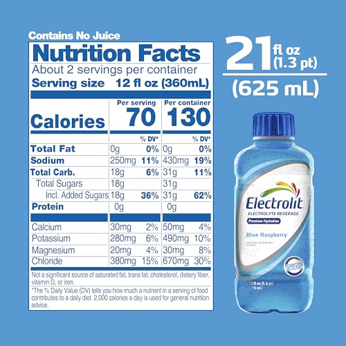 Electrolit Hydration Electrolyte Drinks, Sports Beverages with Electrolytes, Magnesium, Calcium & Potassium, Recovery Drin...