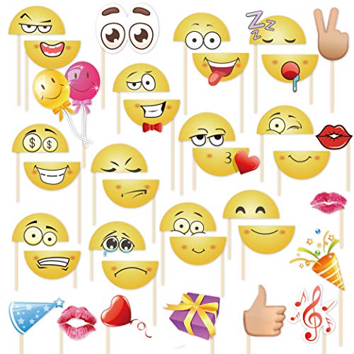Smile Props: Happy, Angry & Grievance Party Decoration with Stick