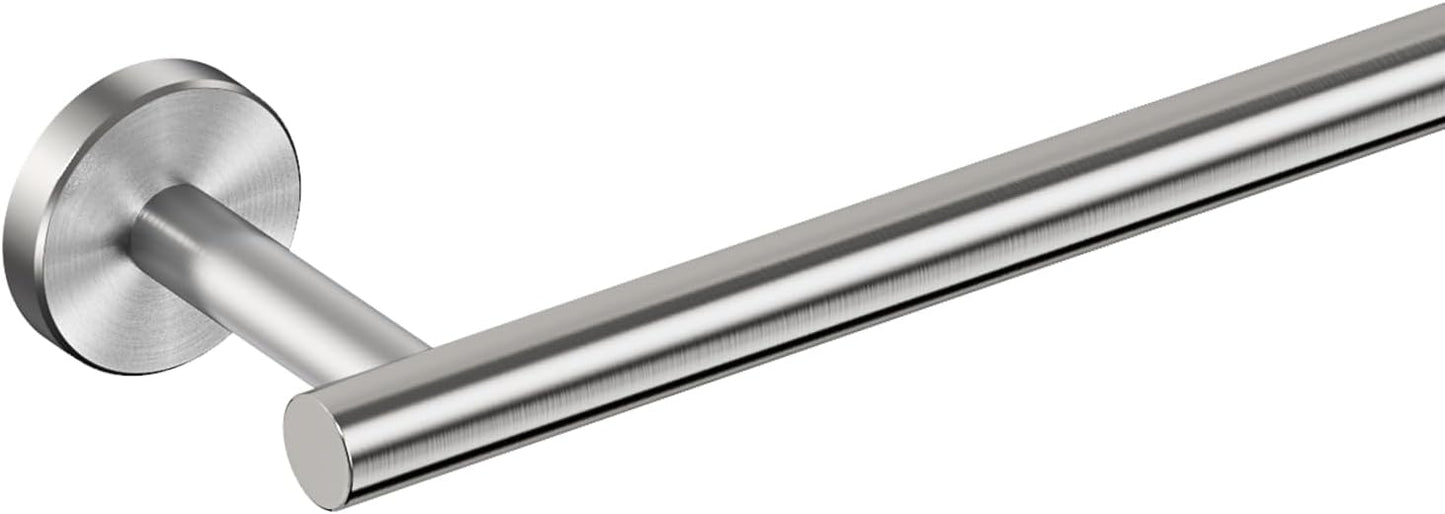 FORIOUS Towel Racks for Bathroom Wall Mounted, Stainless Steel Bathroom Towel Rack 24 Inch, Includes Wall Mounting Hardware (Brushed Nickel, Total Length 26-Inch)
