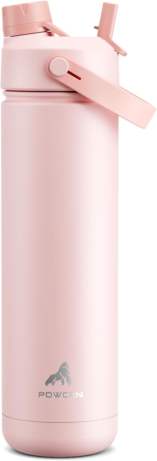 POWCAN 26 oz Insulated Water Bottle with 2-in-1 Straw and Spout Lid, Keep Cold 24H, Leak-Proof, Fits in Car Cup Holder, St...