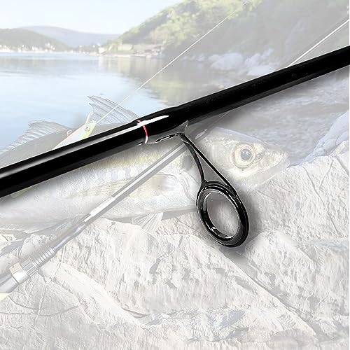 Fiblink 4 Pieces Travel Spinning Rod Medium Carbon Spinning Fishing Rod Portable Fishing Rod