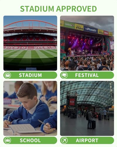 MAY TREE Small Clear Backpack Stadium Approved for Women and Men Clear Bag for Stadium Events Concert Sporting Festival, W...