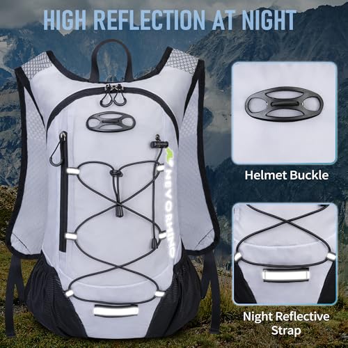 Lightweight Hydration Backpack, Running Backpack with 2L Water Bladder, Hydro Water Daypack for Cycling Hiking Rave for Me...