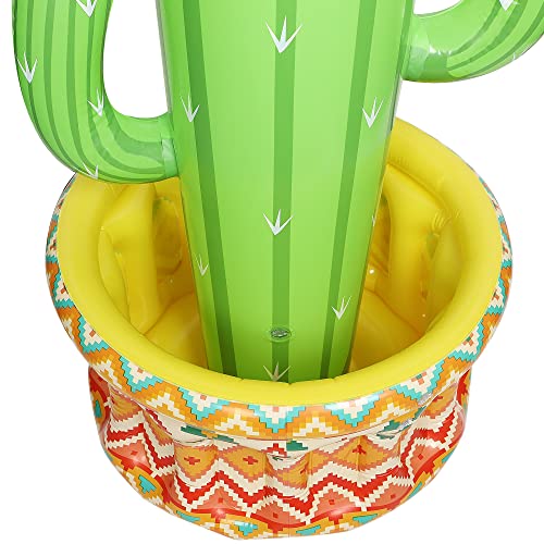 Triumpeek Inflatable Cactus Cooler, 55" Fiesta Cactus Ice Bucket Wearing Sombreros for Summer Swimming Pool Hawaiian Theme...