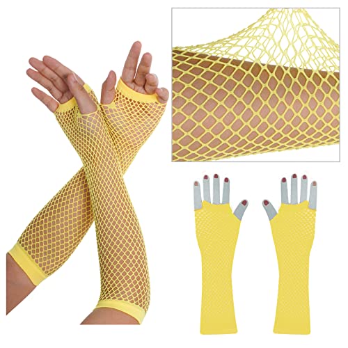 jiebor 80s Costume Outfits Accessories for Girls Tutu Skirt Leg Warmers Fishnet Gloves Shutter Glass Headband Necklace